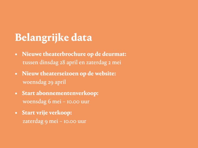 Theaterseizoen 2026-2027